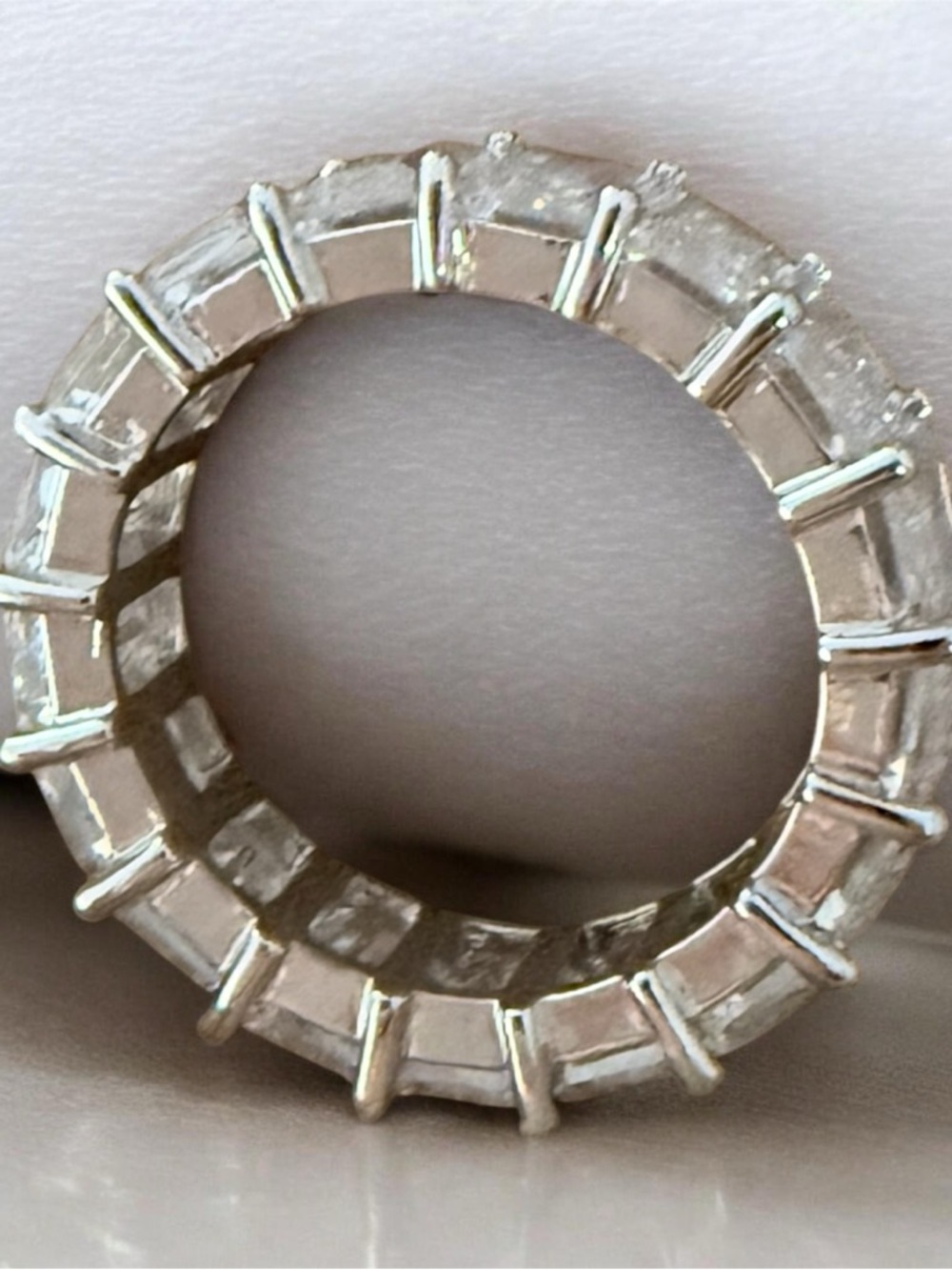 Adina Eden Emerald Cut Eternity Band size 8 - Picture 3 of 3